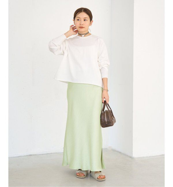 IENA「《追加11》ダブルサテンスカート」|スカート|