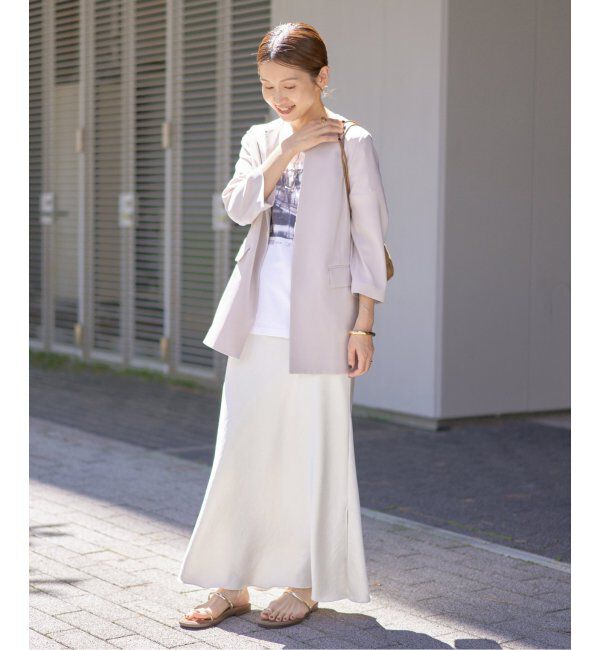 IENA「《追加11》ダブルサテンスカート」|スカート|