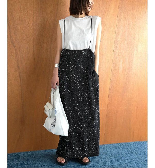 SLOBE IENA「《追加/2枚セット》アイラインキャミワンピース&times;ノースリーブTEEセット」|ワンピース|