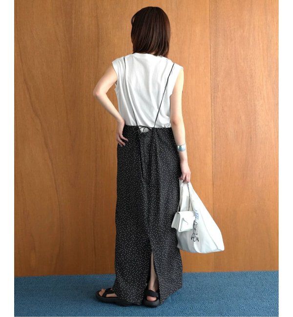 SLOBE IENA「《追加/2枚セット》アイラインキャミワンピース&times;ノースリーブTEEセット」|ワンピース|