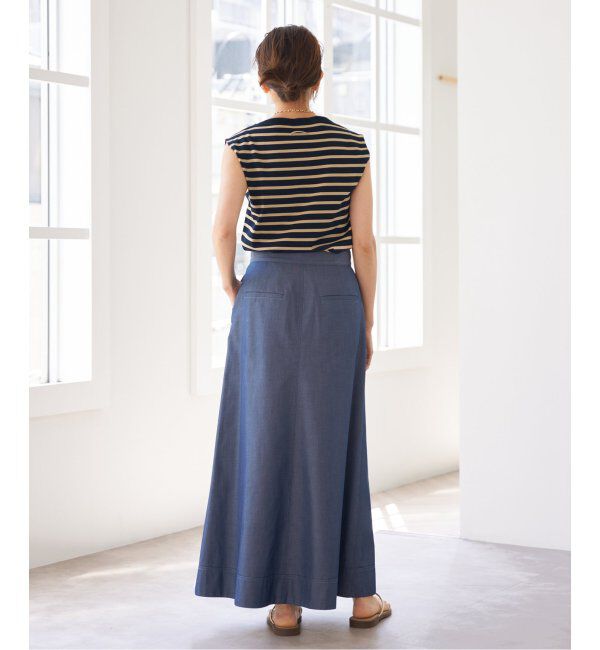 IENA「《追加》SEATTLE 度詰め ボーダー ノースリーブ」|ニット・セーター|