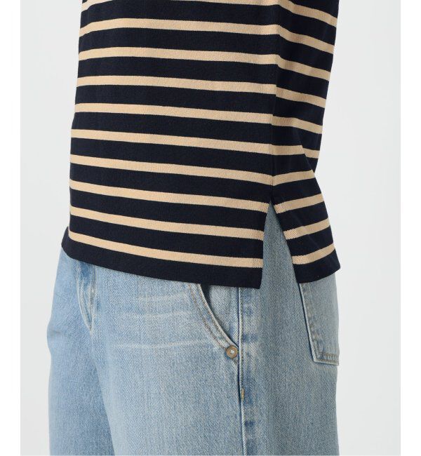 IENA「《追加》SEATTLE 度詰め ボーダー ノースリーブ」|ニット・セーター|