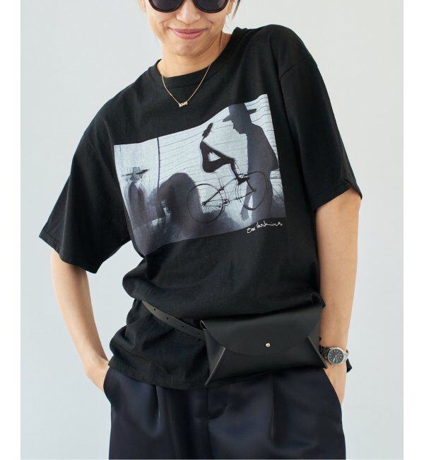 IENA「《追加》COUTURE D&rsquo;ADAM/クチュールドアダム Sam Haskins フォトTシャツ」|Tシャツ・カットソー|ブラック