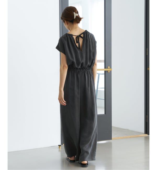 IENA「《追加3》キュプラギャザーネックオールインワン」|オールインワン|