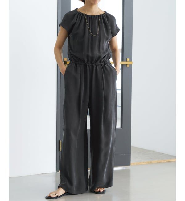 IENA「《追加3》キュプラギャザーネックオールインワン」|オールインワン|