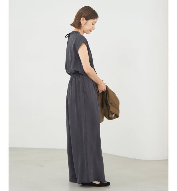 IENA「《追加3》キュプラギャザーネックオールインワン」|オールインワン|