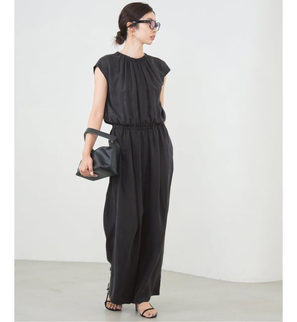 IENA「《追加3》キュプラギャザーネックオールインワン」|オールインワン|