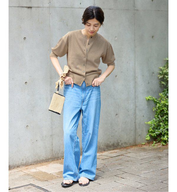 IENA「《追加3》LEVITAクルーカーディガン」|カーディガン|