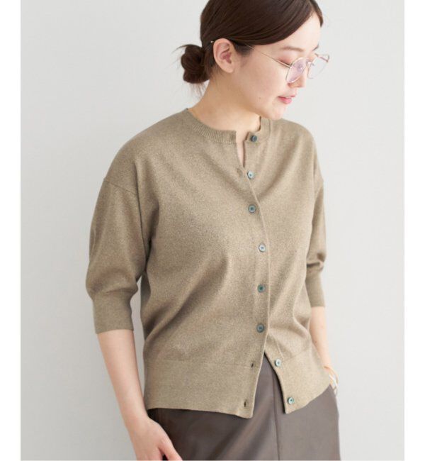 IENA「《追加3》LEVITAクルーカーディガン」|カーディガン|