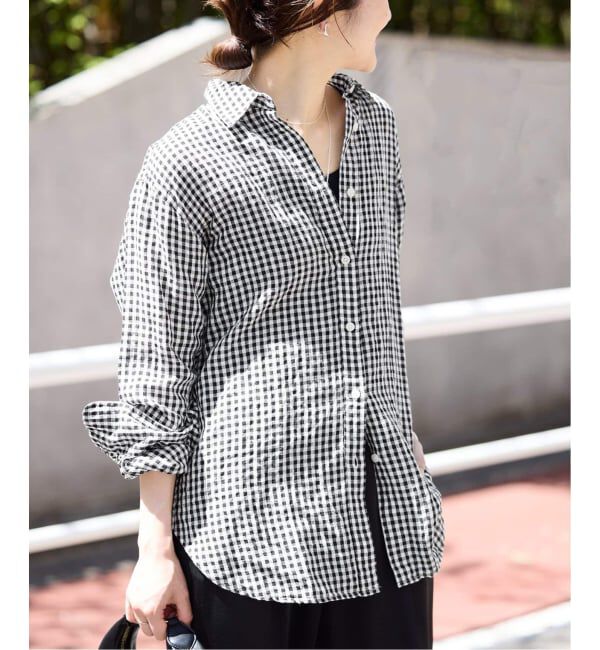 SLOBE IENA「《追加》リネンコットンレギュラーシャツ」|シャツ・ブラウス|