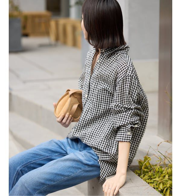 SLOBE IENA「《追加》リネンコットンレギュラーシャツ」|シャツ・ブラウス|