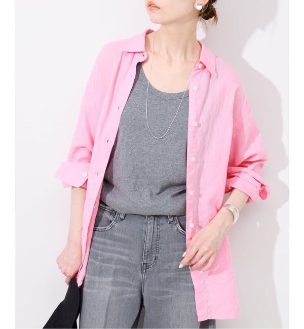 SLOBE IENA「《追加》リネンコットンレギュラーシャツ」|シャツ・ブラウス|