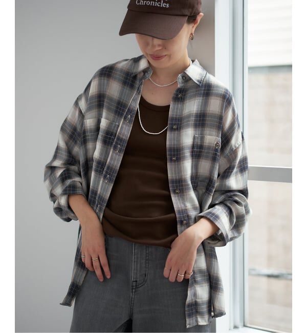 SLOBE IENA「ビエラチェックルーズシャツ」|シャツ・ブラウス|