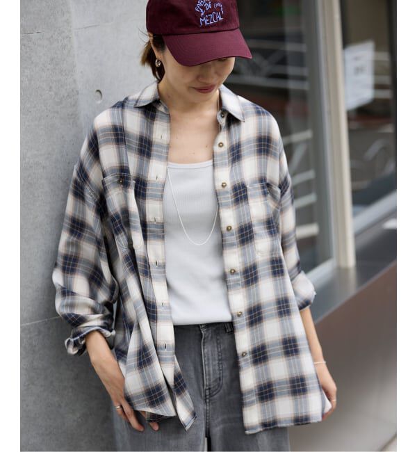 SLOBE IENA「ビエラチェックルーズシャツ」|シャツ・ブラウス|