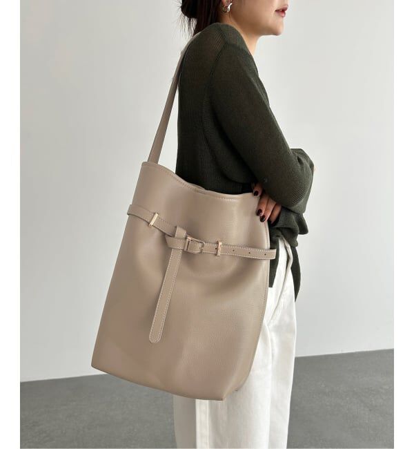 SLOBE IENA「SLOBE ベルトスクエアトートバッグ」|ショルダー・メッセンジャー|