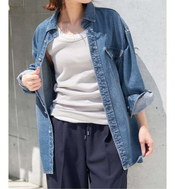 SLOBE IENA「《WEB限定/追加》LE DENIM BDUデニムシャツ」|シャツ・ブラウス|