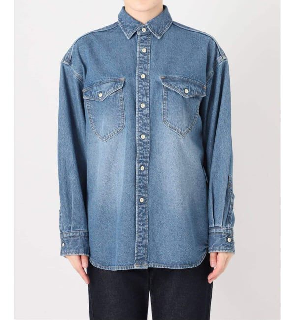 SLOBE IENA「《WEB限定/追加》LE DENIM BDUデニムシャツ」|シャツ・ブラウス|