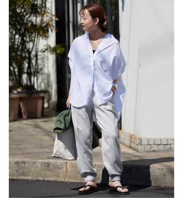 SLOBE IENA「《WEB・一部店舗限定/追加》レーヨンボイルバンドカラーブラウス」|シャツ・ブラウス|