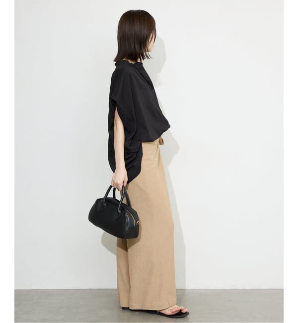 SLOBE IENA「《WEB・一部店舗限定/追加》レーヨンボイルバンドカラーブラウス」|シャツ・ブラウス|