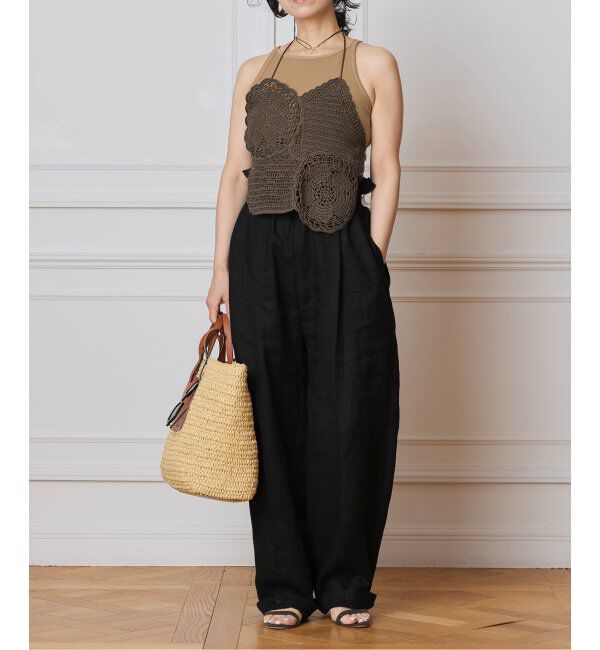 IENA LA BOUCLE「CAROUSE LAMBRA/ケラウズランブラ ボートキャミソール 251-380」|キャミソール|