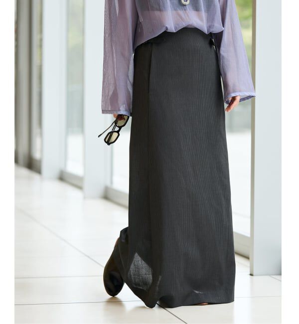 IENA LA BOUCLE「IENA LA BOUCLE ウーステッドIラインスカート」|スカート|