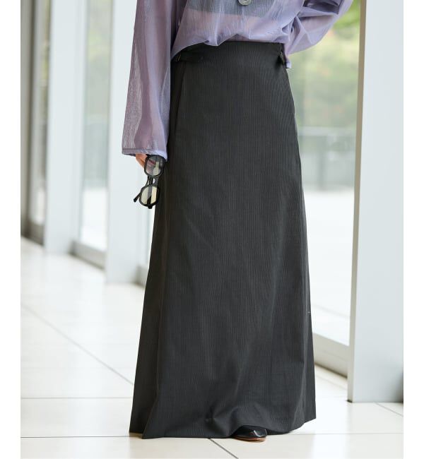 IENA LA BOUCLE「IENA LA BOUCLE ウーステッドIラインスカート」|スカート|