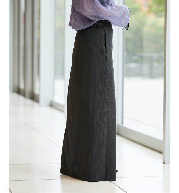 IENA LA BOUCLE「IENA LA BOUCLE ウーステッドIラインスカート」|スカート|