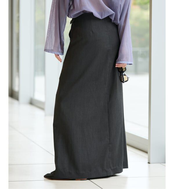 IENA LA BOUCLE「IENA LA BOUCLE ウーステッドIラインスカート」|スカート|