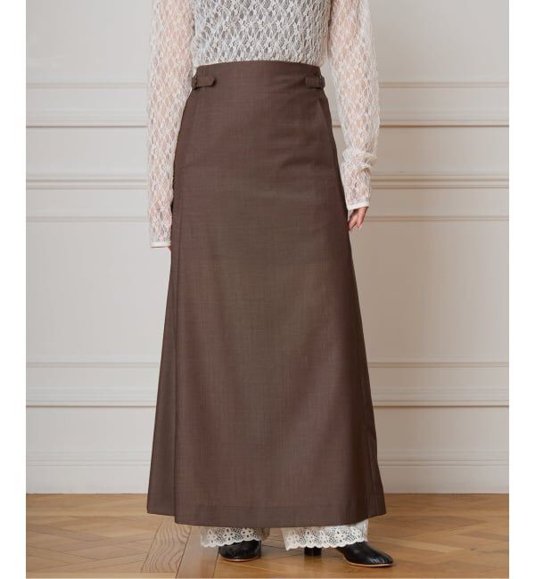 IENA LA BOUCLE「IENA LA BOUCLE ウーステッドIラインスカート」|スカート|