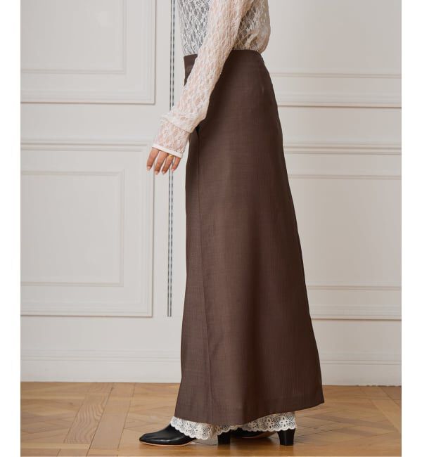 IENA LA BOUCLE「IENA LA BOUCLE ウーステッドIラインスカート」|スカート|