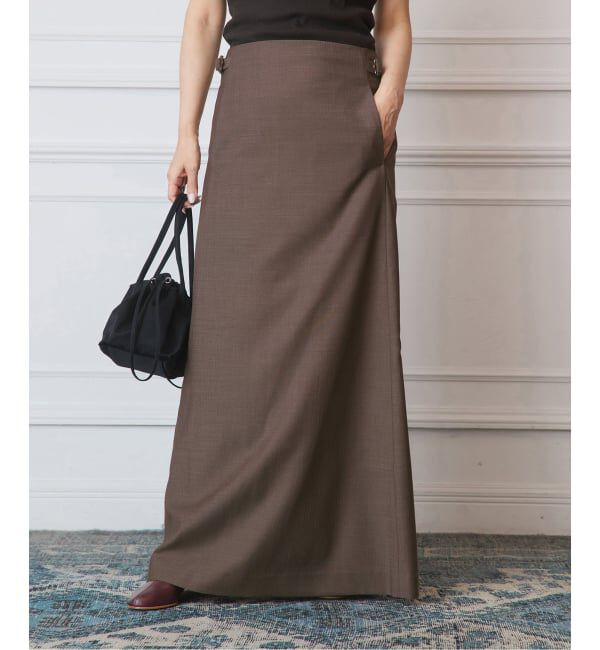 IENA LA BOUCLE「IENA LA BOUCLE ウーステッドIラインスカート」|スカート|