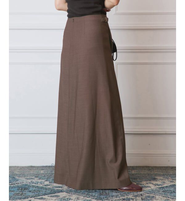 IENA LA BOUCLE「IENA LA BOUCLE ウーステッドIラインスカート」|スカート|