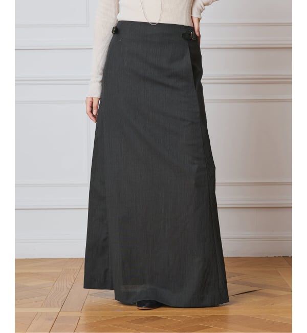 IENA LA BOUCLE「IENA LA BOUCLE ウーステッドIラインスカート」|スカート|