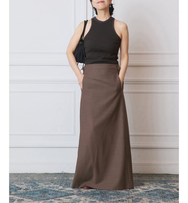 IENA LA BOUCLE「IENA LA BOUCLE ウーステッドIラインスカート」|スカート|