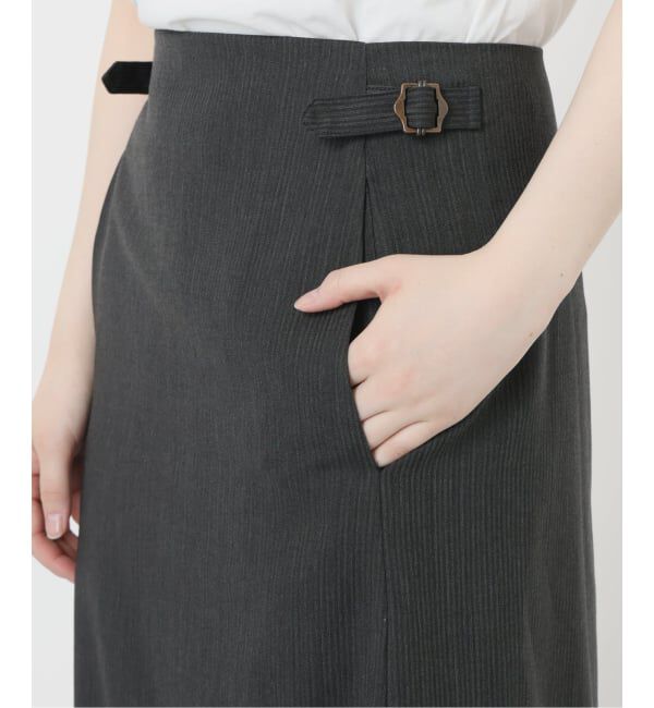 IENA LA BOUCLE「IENA LA BOUCLE ウーステッドIラインスカート」|スカート|