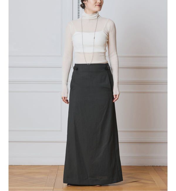 IENA LA BOUCLE「IENA LA BOUCLE ウーステッドIラインスカート」|スカート|