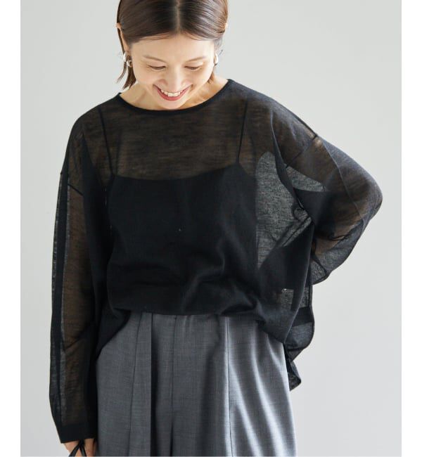 IENA「アルパカMIXシアー プルオーバー」|ニット・セーター|