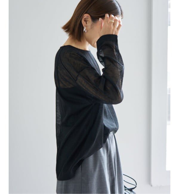 IENA「アルパカMIXシアー プルオーバー」|ニット・セーター|