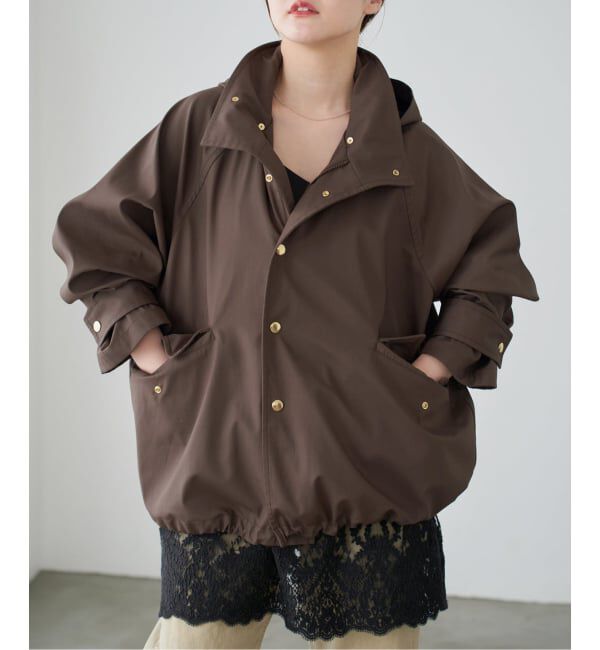 IENA「《一部カラーWEB限定》ボンディングフーデッドブルゾン」|その他|