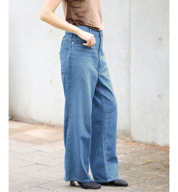 IENA「upper hights/アッパーハイツ 別注 THE LAZY OLIVIA ワイドストレートデニム」|デニム|