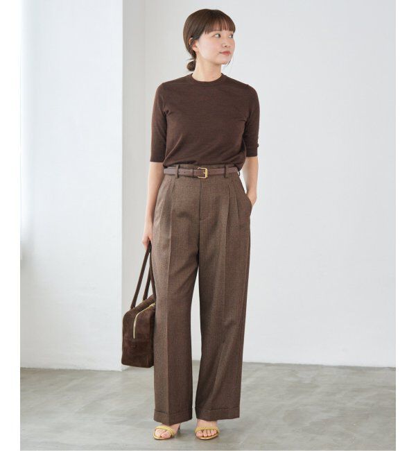 IENA「ガンクラブチェックパンツ」|スラックス|