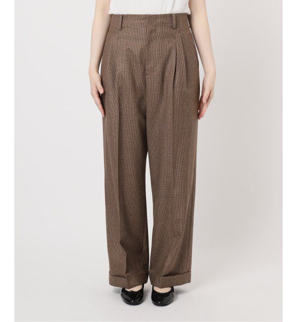 IENA「ガンクラブチェックパンツ」|スラックス|