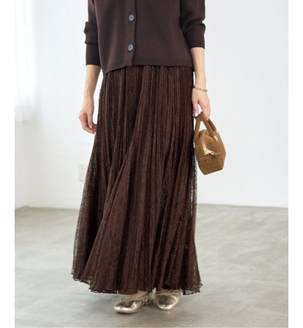 IENA「レースプリーツスカート」|スカート|