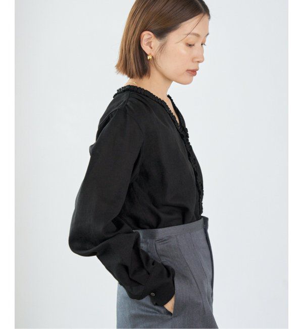 IENA「《追加》タックフリルブラウス」|シャツ・ブラウス|