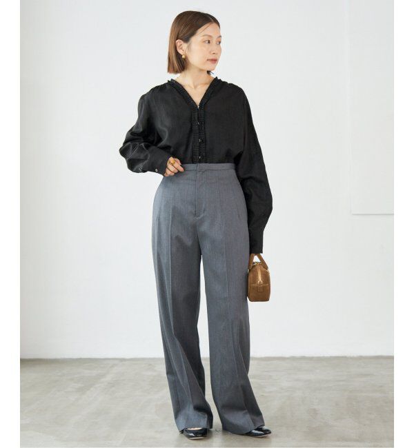 IENA「《追加》タックフリルブラウス」|シャツ・ブラウス|