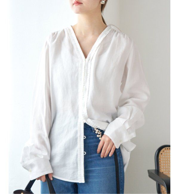 IENA「《追加》タックフリルブラウス」|シャツ・ブラウス|