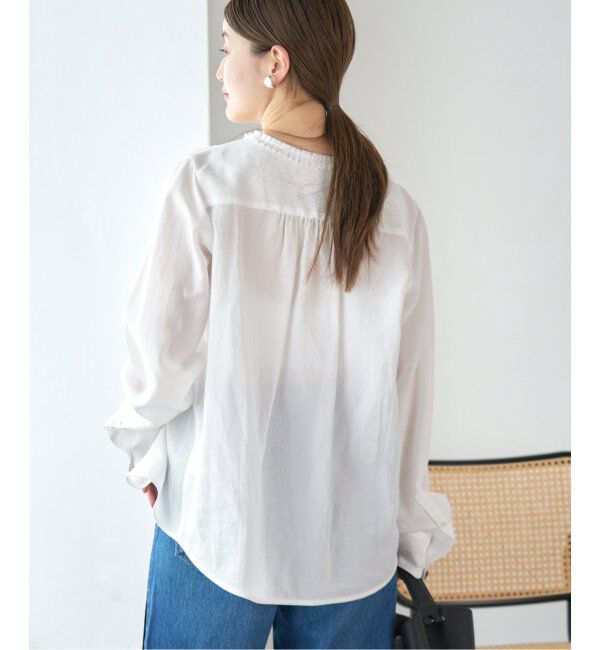 IENA「《追加》タックフリルブラウス」|シャツ・ブラウス|