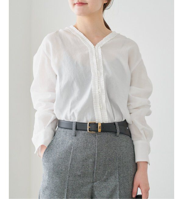 IENA「《追加》タックフリルブラウス」|シャツ・ブラウス|