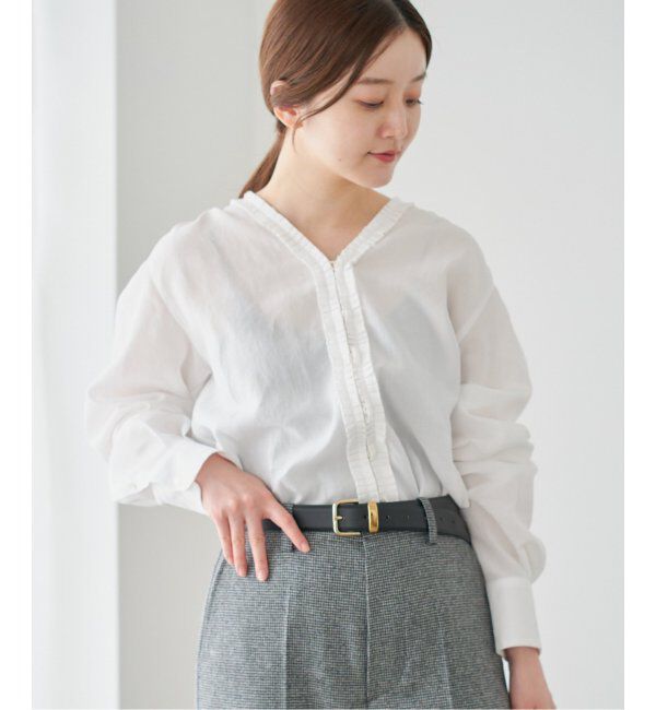 IENA「《追加》タックフリルブラウス」|シャツ・ブラウス|