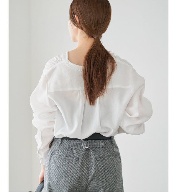 IENA「《追加》タックフリルブラウス」|シャツ・ブラウス|